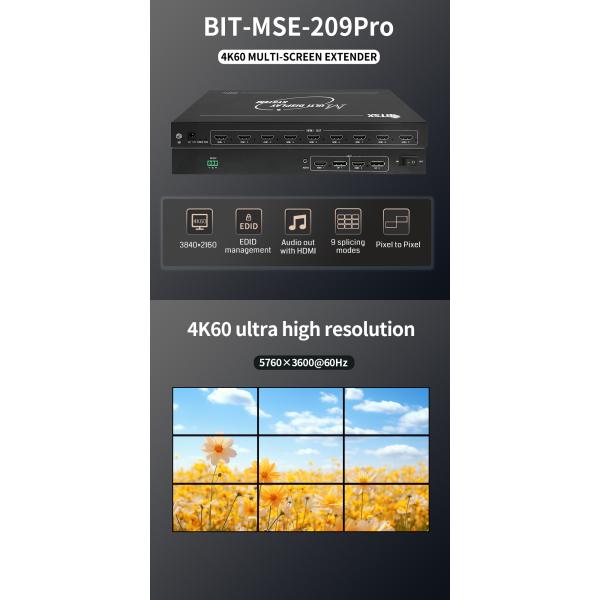 Промышленный многоканальный многоканальный HDMI / DP видеостенный матричный коммутатор