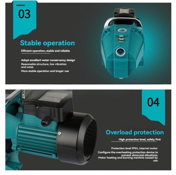 220V Single Phase Self Priming Jet Pump For Household Water Tower Water Supply