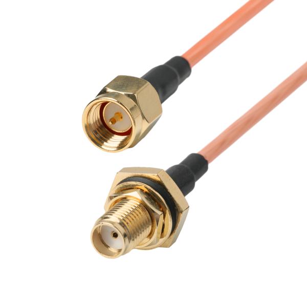 Oem / Odm Rg316 Conector de cabo Sma Jack de parede feminina para conector direto masculino