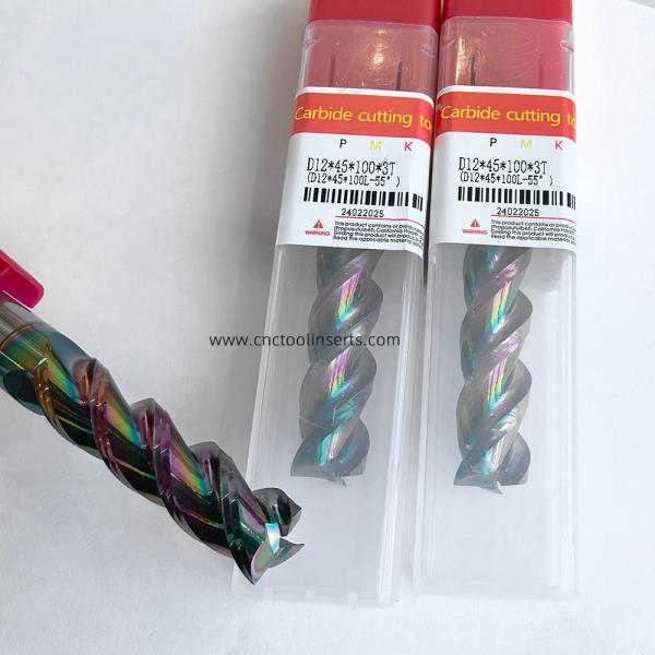 Fraise en bout carbure monobloc D12*45*100L-3T (D12*45*100L-55°) 3C Electronics