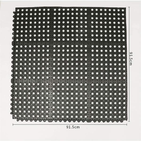 Anti-Fatigue Non-Slip Interlocking Rubber Floor Mat Heavy Duty Commercial Interlock Mats For Indoor Restaurant Kitchen