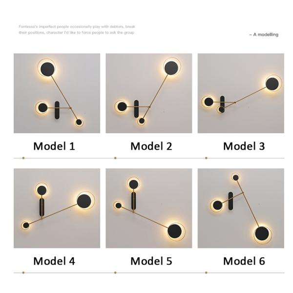 Modern minimalist wall light Home Bedroom swing arm lamp Adjustable Black loft round wall light(WH-OR-258)