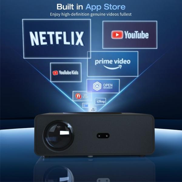 Q10 Mini Projector 1080P Native Resolution 800 ANSI Lumens Education Outdoor Android Projector