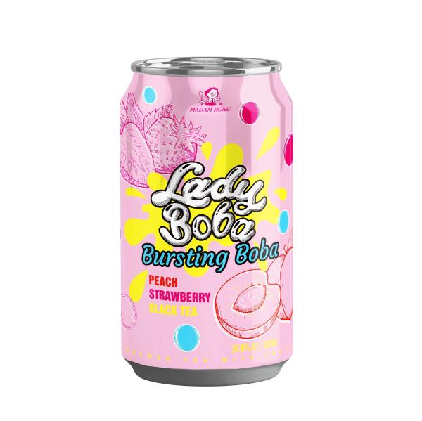 Passion Fruit with Lychee Bursting Boba Bubble Tea - 320ml - Your Supplier for Wholesale and Retail Bubble Tea Products