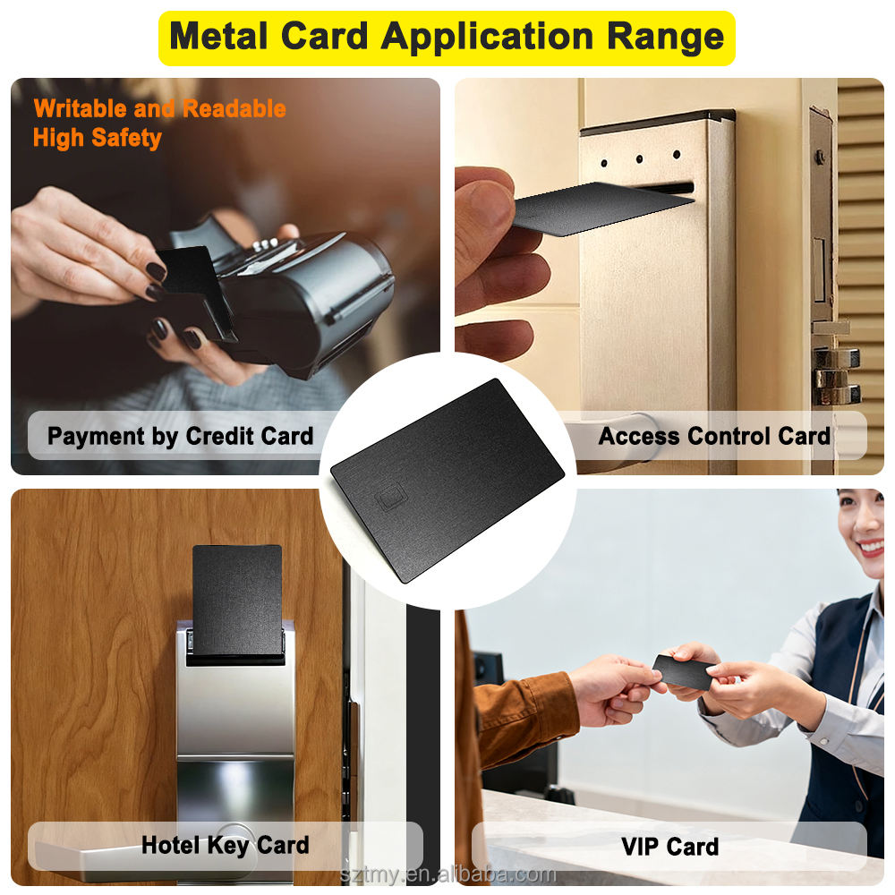 Ready To Ship Anodized DIY Aluminium Brushed Metal Access Control VIP Credit Visa Card For Laser Engraving
