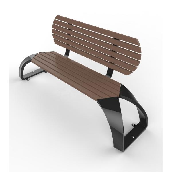 Modern Backless Outdoor Recycled Plastic Benches For Public Garden Landscaping