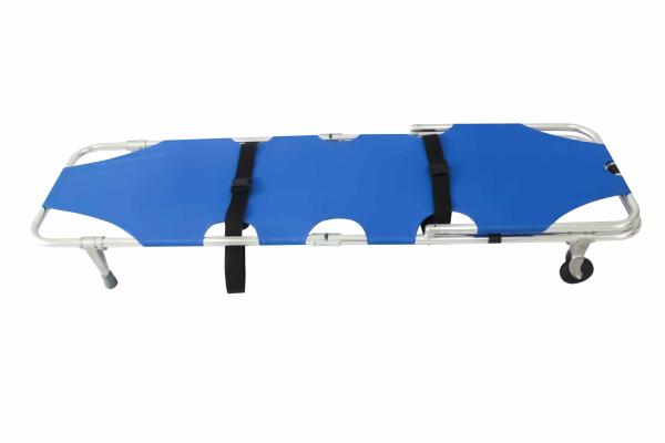 Hot sells Two Wheels 60 Degree Emergency Folding Foldable Ambulance Stretcher 55cm