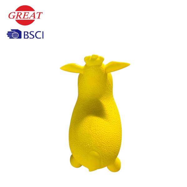 Yellow Cow Shape Bouncy Animal Hopper Customized Logo 52*47*25cm 1200-1500g