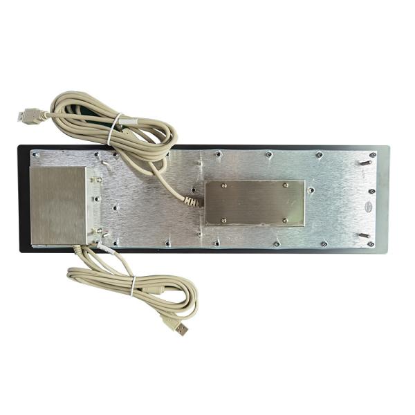 Painel de quiosque de autoatendimento montando teclado de metal preto de aço inoxidável com layout personalizável e interface USB