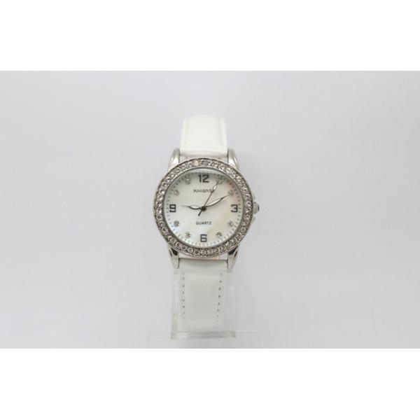 MOP Dial Alloy Case Quartz Ladies Fashion Watches PU Leather Band