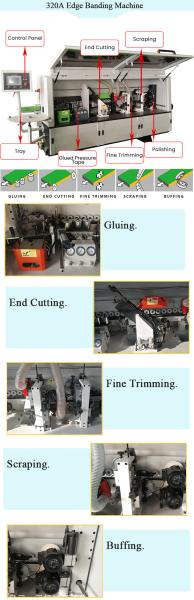 860 kg Weight Edge Banding Machine for Wood Based Panels in Building Material Shops