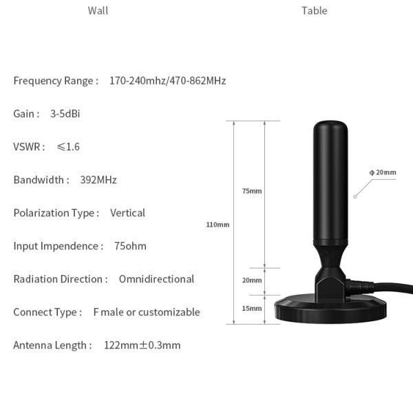Digitale Jinboi Antena 99900 Miles 2022 Tv Antenna Smart Digital HD Amplificador Interior