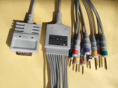 Burdick 10 Leads EKG Cable 4.0/3.0 IEC Standard DB15 Pin EK-10 Talex Free