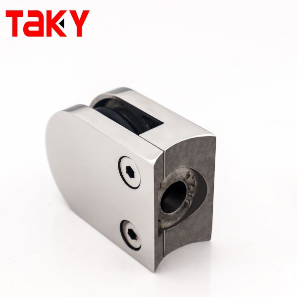 Stainless Steel 316 Glass Clamp for 8-12mm Tempered Glass with Frameless Design