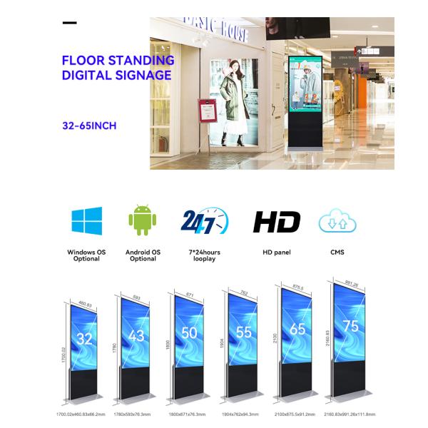32 Inch Totem Digital Lcd Display Signage Information Monitors Touch Screen Indoor Interactive Kiosk