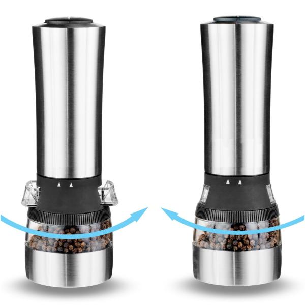 Electric Stainless Steel Salt and Pepper Grinder for Kitchen Spice Grinding Mills Type
