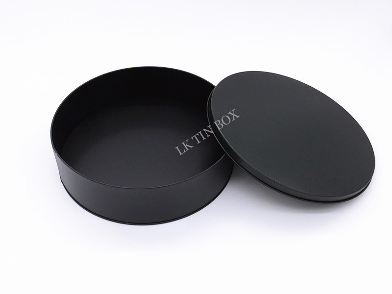 Premium Large Round Metal Tin Box With Double Sides Print For Gift Packaging