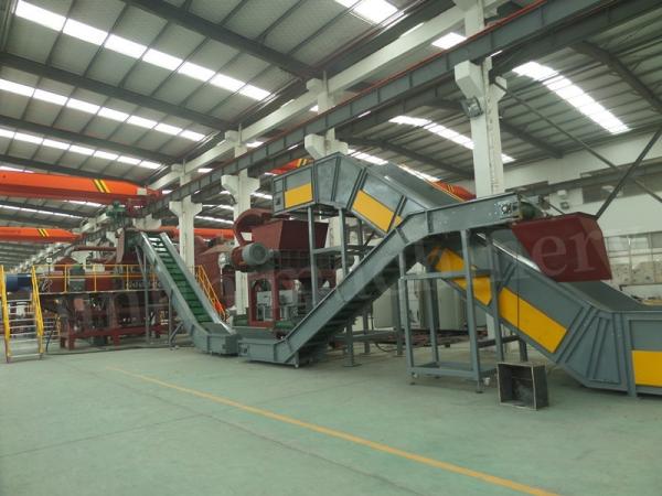 Ligne de production automatique de poudre de caoutchouc pour le recyclage des déchets de pneus