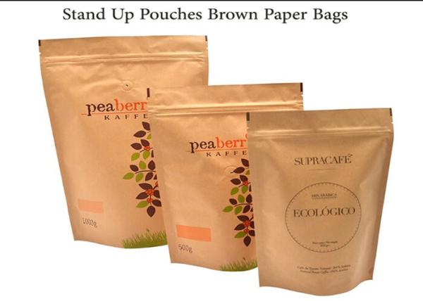 Gravure Printing 6 Oz Plastic Pouch Packaging With Zipper Customized Logo