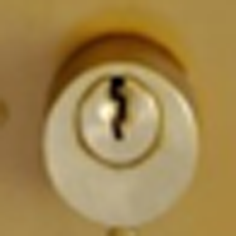 Steel Door Yellow Security Rim Lock Brass Cylinder With 4 Iron Keys