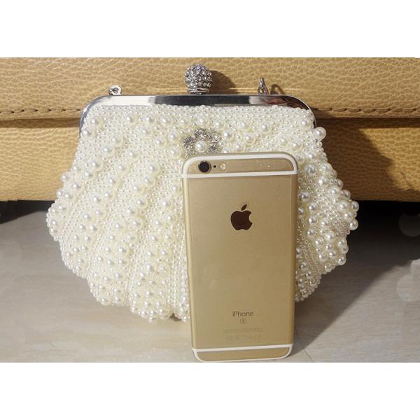 Shell pearl handmade string beads diamond slung over shoulder dinner evening bride retro dress cheongsam wedding bags