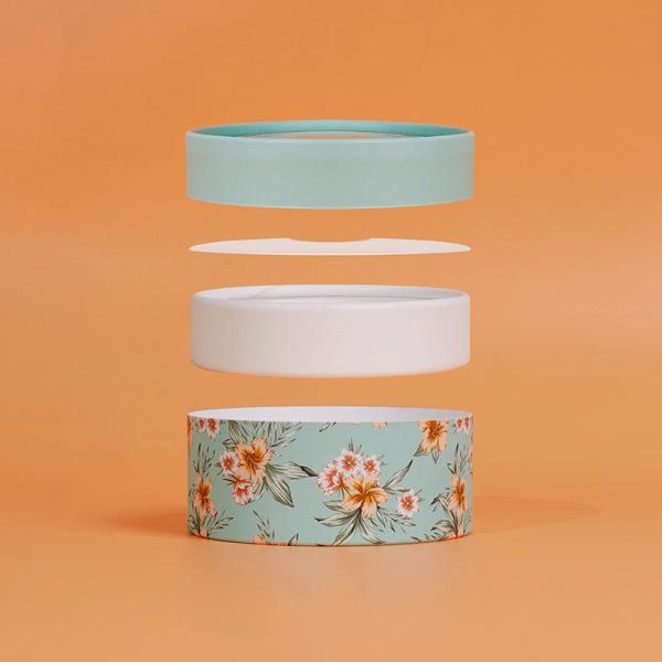 Fixing Makeup Powder Puff Loose Powder Paper Tube Box Cosmetic Puff Box Skin Care Makeup Shaker Lid Paper Tube