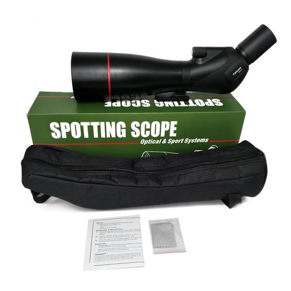 20-60x80 Long Distance Spotting Scope Single Focus with Porro Bak4 Prism