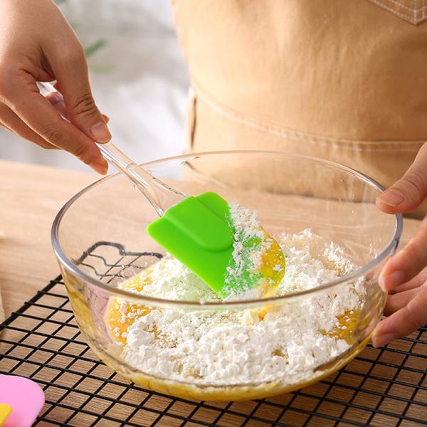 Nontoxic Detachable Silicone Pastry Scraper With Transparent Plastic Handle