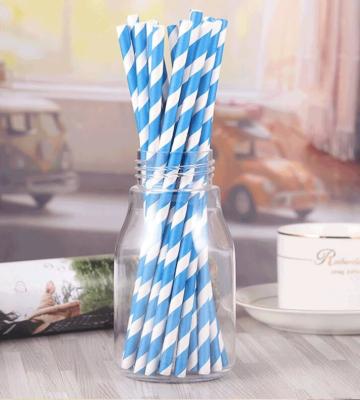 Eco Friendly Colorful Biodegradable Disposable Drinking Paper Straws Accept customized Logo Print, 12*210mm
