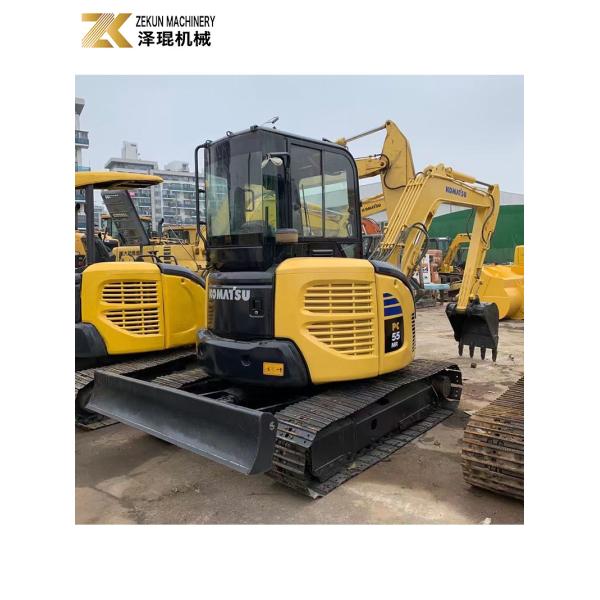 Excavateur Komatsu PC55MR-2 d'occasion avec 28,5 kW de puissance et une capacité de seau de 0,2 m3