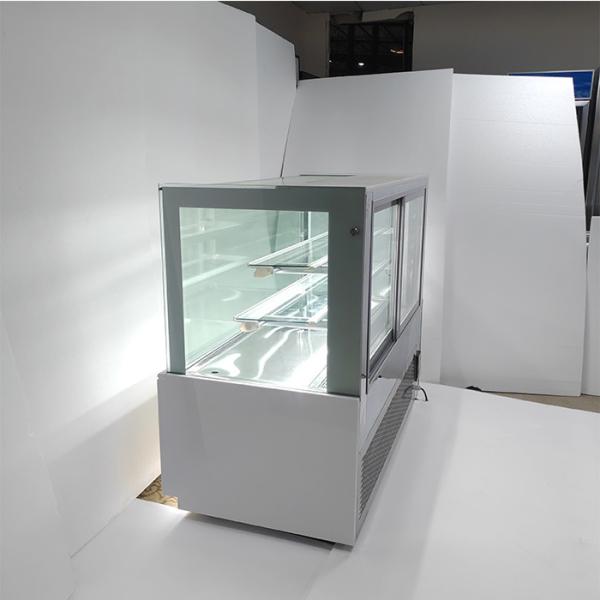 650W Double Layer Glass Cake Commercial Fridge Freezer