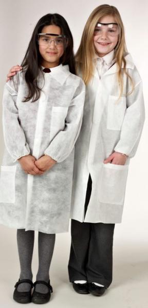 O laboratório descartável do peso leve longo da luva veste-se/revestimento descartável do visitante para crianças