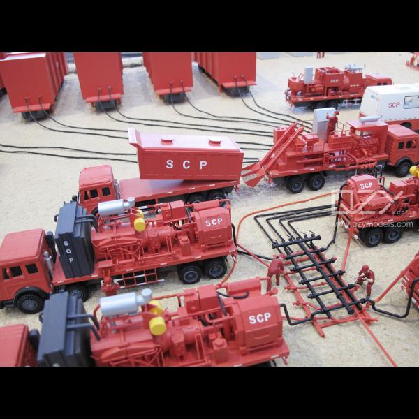 Modelo de Construção em Escala Industrial 1:30 Teste de Óleo e Fracturação