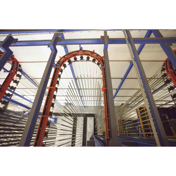 Kuwait Full-automatic Electrostatic Spraying Upper Computer Vertical Powder Coating Line Of Aluminium Profiles