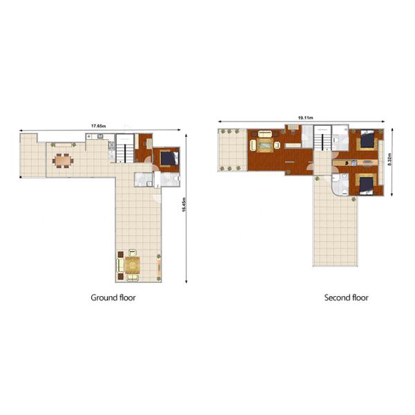 Холодноформованная стальная конструкция Легкая стальная рама Преfabрикованные виллы Дома современного дизайна