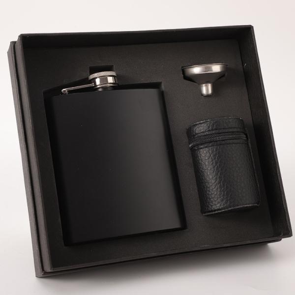 Portable Stainless Steel Camping Hip Flask Leakproof Whiskey Gift Set for Outdoor Fun