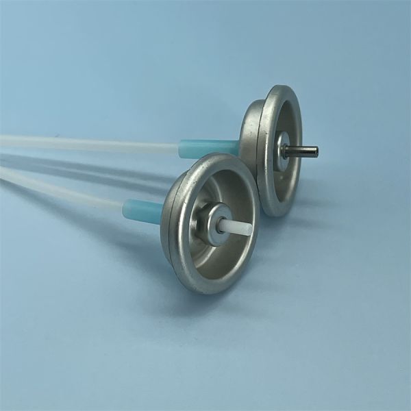 Metered Aerosol Valve with Dosing Solution for Commercial Restroom Fresheners