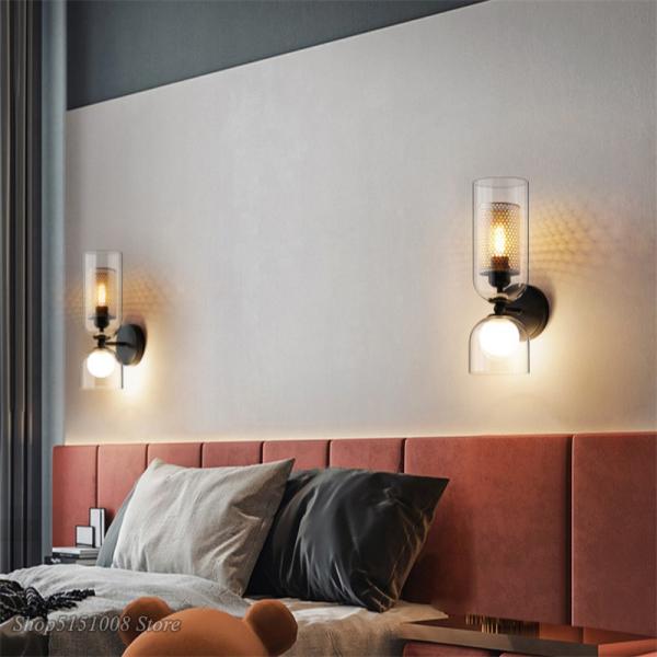 Nordic Iron Net Glass Wall Lamps Hotel Cafe Corridor Aisle Modern LED Wall light Sconce （WH-OR-29）