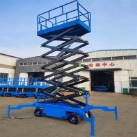 la plataforma de trabajo aéreo 10m levanta hidráulico Scissor el levantador con cuatro soportes