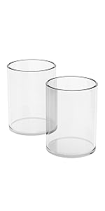 Acrylic Pen Holder 2 Pack,Clear Desktop Pencil Cup Stationery Organizer For Office Desk Accessory -Round