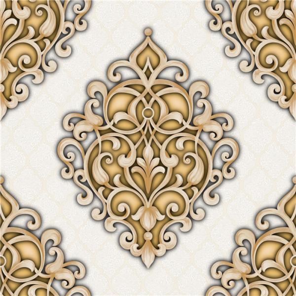 Pvc Vinyl Rustic Floral Wallpaper , Moisture Proof Home Furnishing Wallpaper