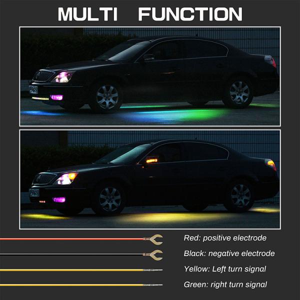 APP Control Music Rhythm RGB Flexible Strips LED Cars Underbody System Atmosphere Light