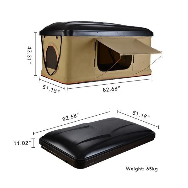ABS Hard Shell Pop Up Car Tent 3000mm Waterproof Roof Camping
