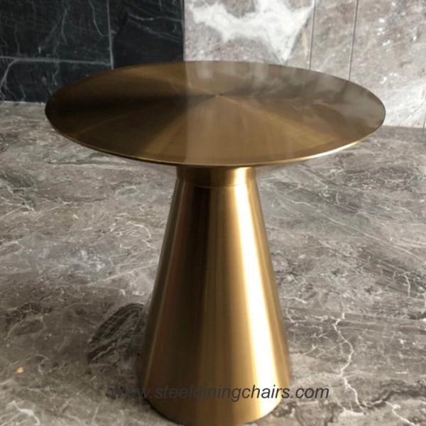 ss Veneer Top Golden Metal Coffee Side Tables In Club Hotel Office