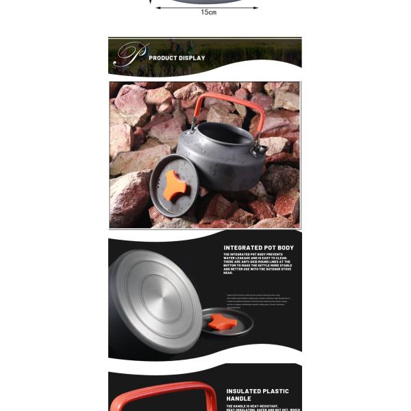 Ultralight алюминиевый на открытом воздухе располагаясь лагерем чайник чайника располагаясь лагерем