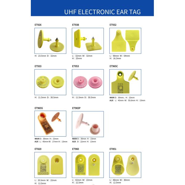 White Animal Tracking Customizable Laser Print Ear Tags Livestock Tags for Animal Identification and Tracking