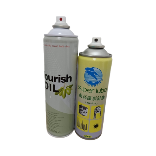 Industrial Chemical Use Round Tinplate Aerosol Can with Glossy Frosted Finish Offset Lithography Printed Pump Sprayer