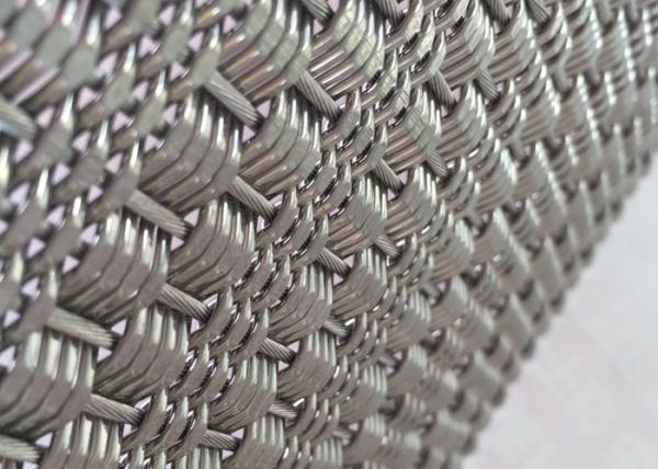 SGS SS316 Flexible Metal Mesh Fabric 1.7mm Rod