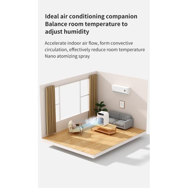Desktop Mini Air Condition Fan with Water Cooling and Night Light Net Weight 700g