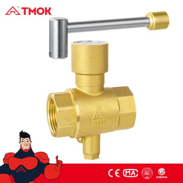 1 inch Temperature Test Hammer Lockable Threaded Brass Ball Valve